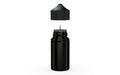 Chubby Gorilla Unicorn 60ml Mini bottle, solid opaque black, side view
