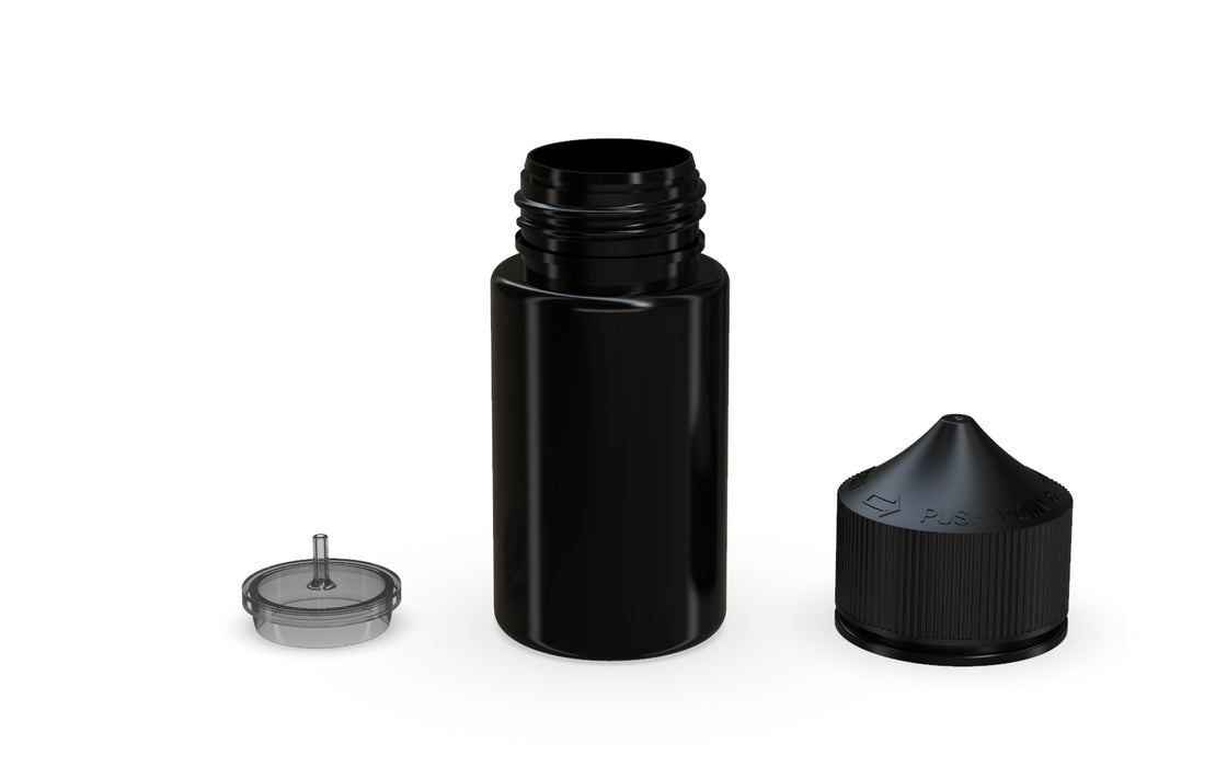 Chubby Gorilla Unicorn 60ml Mini bottle, solid opaque black, multiple units