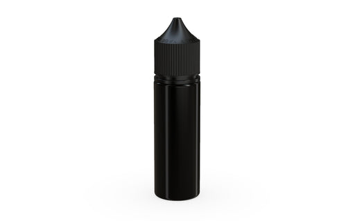 Chubby Gorilla Unicorn 50ml bottle with Reducer Tip, solid opaque black, front view