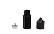 Chubby Gorilla Unicorn 30ml Stubby bottle with Reducer Tip, solid opaque black, reducer tip detail