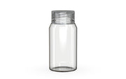 Chubby Gorilla Spiral Shot Bottle 60ml Mini, clear natural with clear natural cap, front view