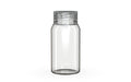 Chubby Gorilla Spiral Shot Bottle 60ml Mini, clear natural with clear natural cap, front view