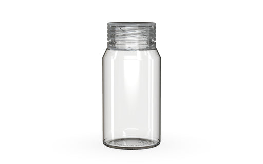 Chubby Gorilla Spiral Shot Bottle 60ml Mini, clear natural with clear natural cap, front view