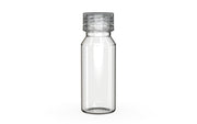 Chubby Gorilla Spiral Shot Bottle 60ml, clear natural with clear natural cap, front view