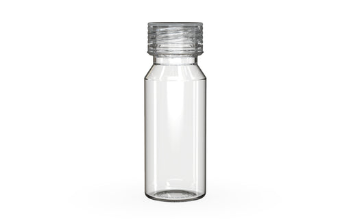 Chubby Gorilla Spiral Shot Bottle 60ml, clear natural with clear natural cap, front view