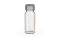 Chubby Gorilla Spiral Shot Bottle 60ml, clear natural with clear natural cap, side view
