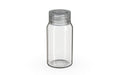 Chubby Gorilla Spiral Shot Bottle 60ml Mini, clear natural with clear natural cap, side view