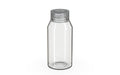 Chubby Gorilla Spiral Shot Bottle 100ml Mini, clear natural with clear natural cap, side view