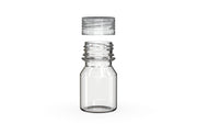 Chubby Gorilla Spiral Shot Bottle 30ml Stubby, clear natural with clear natural cap, cap detail
