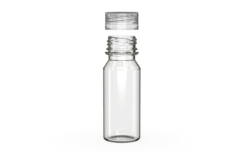 Chubby Gorilla Spiral Shot Bottle 60ml, clear natural with clear natural cap, cap detail