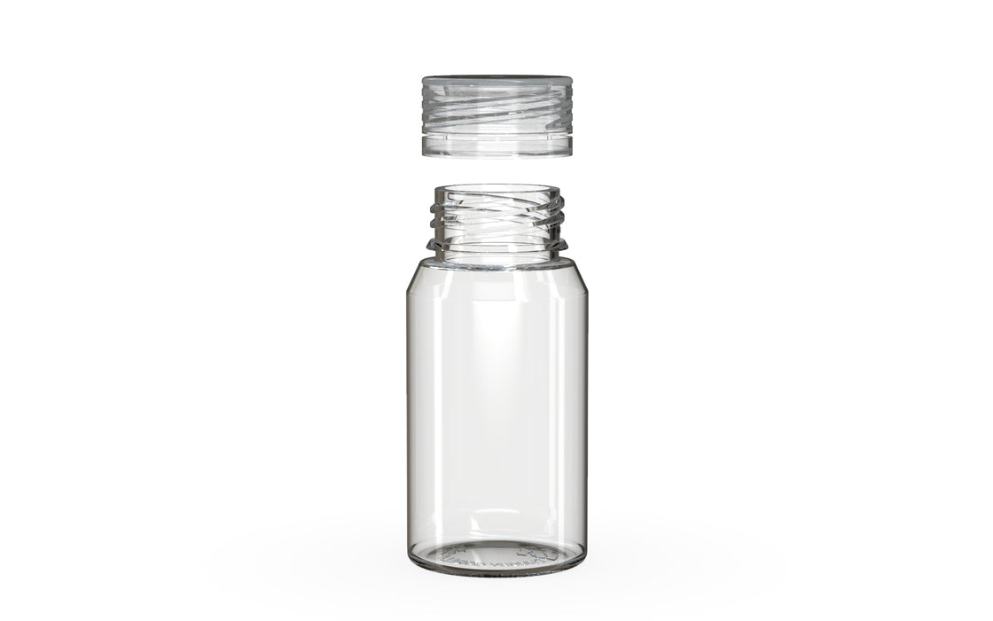 Chubby Gorilla Spiral Shot Bottle 60ml Mini, clear natural with clear natural cap, cap detail