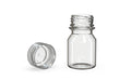 Chubby Gorilla Spiral Shot Bottle 30ml Stubby, clear natural with clear natural cap, multiple units