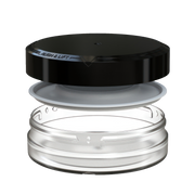 Chubby Gorilla X3 Pouch Container 50g, clear natural with opaque black lid, multiple units