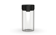 Chubby Gorilla Aviator Container 180ml, clear natural with opaque black lid, front view
