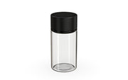 Chubby Gorilla Spiral 60ml Mini bottle, clear natural with opaque black cap, side view