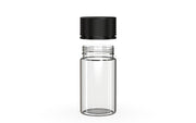 Chubby Gorilla Spiral 60ml Mini bottle, clear natural with opaque black cap, cap detail