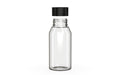Chubby Gorilla Spiral Shot Bottle 100ml Mini, clear natural with opaque black cap, cap detail