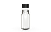 Chubby Gorilla Spiral Shot Bottle 60ml Mini, clear natural with opaque black cap, cap detail