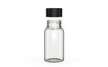 Chubby Gorilla Spiral Shot Bottle 60ml Mini, clear natural with opaque black cap, cap detail