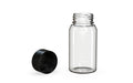 Chubby Gorilla Spiral Shot Bottle 60ml Mini, clear natural with opaque black cap, multiple units