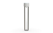 Chubby Gorilla Aviator Straight Tube 115mm Flat, clear natural with opaque white lid, front view
