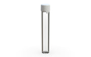 Chubby Gorilla Aviator Straight Tube 115mm Flat, clear natural with opaque white lid, side view