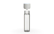 Chubby Gorilla Aviator Straight Tube 65mm Flat, clear natural with opaque white lid, cap detail