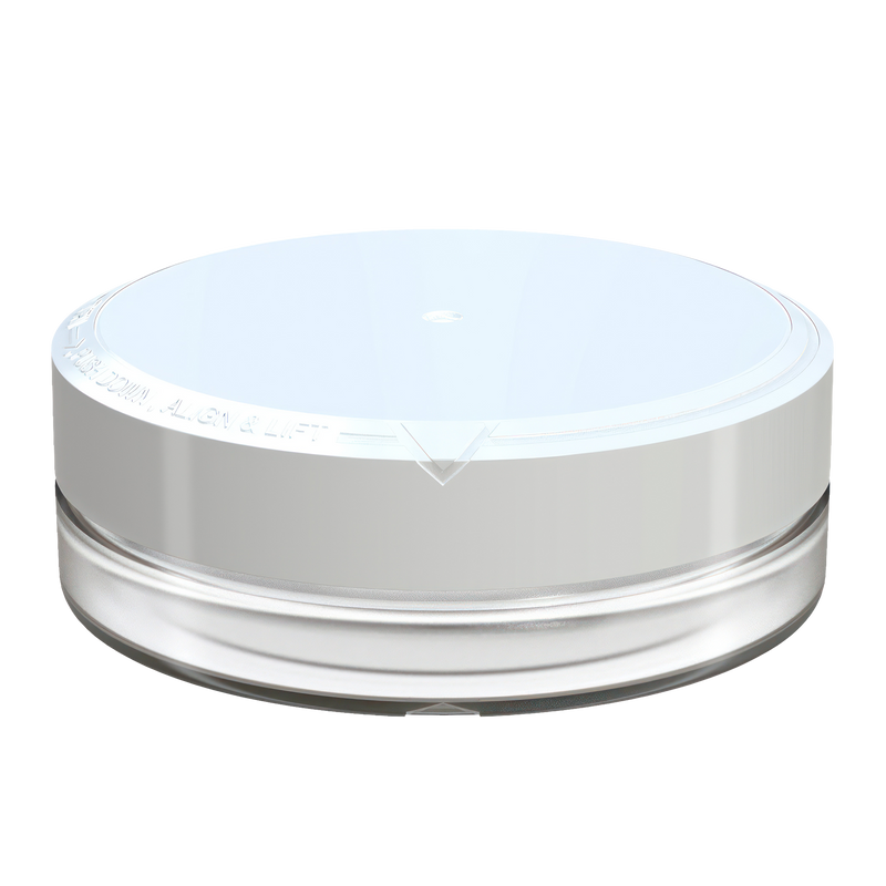 Chubby Gorilla X3 Pouch Container 50g, clear natural with opaque white lid, front view