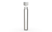 Chubby Gorilla Aviator Straight Tube 115mm Flat, clear natural with opaque white lid, cap detail
