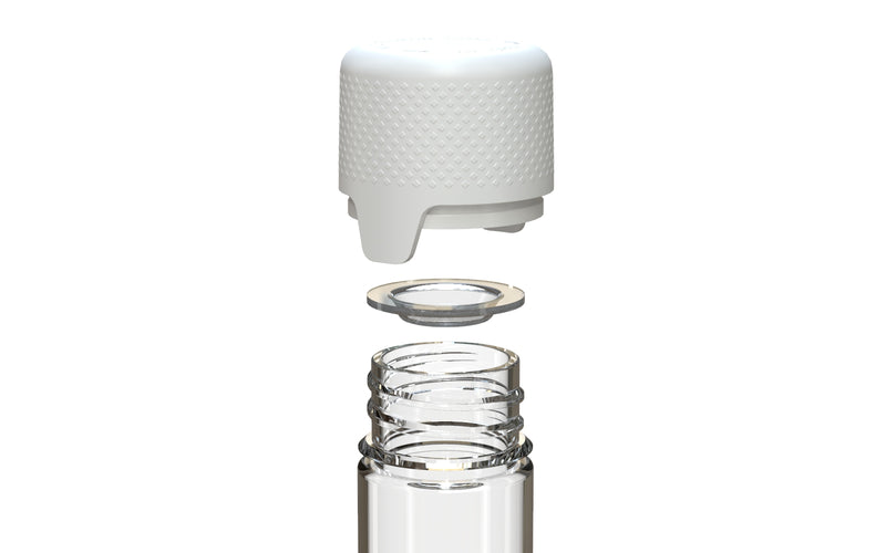 Chubby Gorilla Aviator Straight Tube 65mm Flat, clear natural with opaque white lid, additional view
