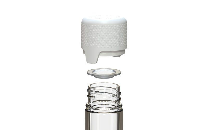 Chubby Gorilla Aviator Straight Tube 115mm Flat, clear natural with opaque white lid, additional view