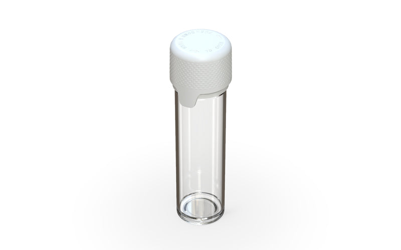 Chubby Gorilla Aviator Straight Tube 65mm Flat, clear natural with opaque white lid, multiple units