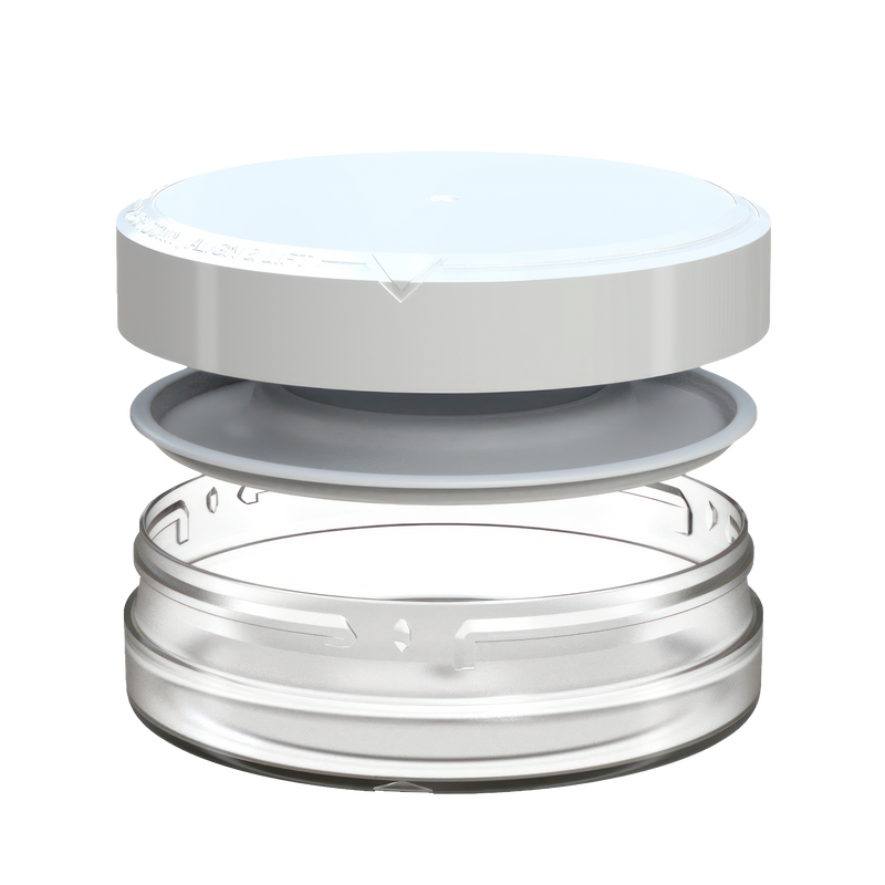 Chubby Gorilla X3 Pouch Container 50g, clear natural with opaque white lid, multiple units