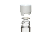 Chubby Gorilla Aviator Straight Tube 100mm Flat, clear natural with opaque white lid, multiple units