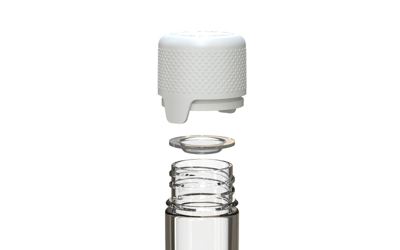 Chubby Gorilla Aviator Straight Tube 100mm Flat, clear natural with opaque white lid, multiple units