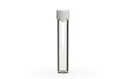 Chubby Gorilla Aviator Straight Tube 100mm Flat, clear natural with opaque white lid, front view