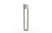 Chubby Gorilla Aviator Straight Tube 100mm Flat, clear natural with opaque white lid, side view