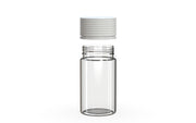 Chubby Gorilla Spiral 60ml Mini bottle, clear natural with opaque white cap, cap detail