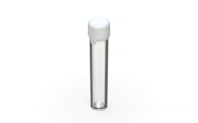 Chubby Gorilla Aviator Straight Tube 100mm Flat, clear natural with opaque white lid, additional view