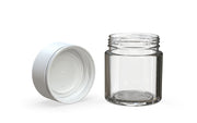 Chubby Gorilla Spiral Thick Wall Container 60ml, clear natural with opaque white lid, multiple units