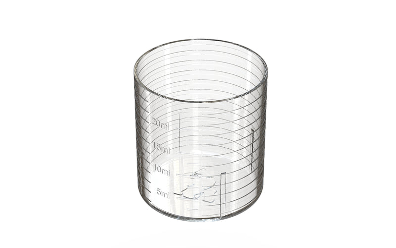 Spiral Dosing Cup 20ml Clear Natural