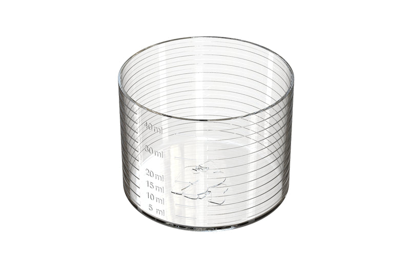 Spiral Dosing Cup 40ml Clear Natural