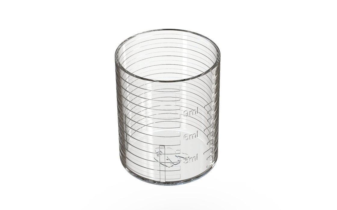 Spiral Dosing Cup 9ml Clear Natural