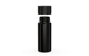 Chubby Gorilla Spiral CR 120ML unicorn bottle, opaque black bottle with opaque black child-resistant cap, cap detail