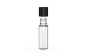 Chubby Gorilla Spiral CR 16.5ML unicorn bottle, clear natural bottle with opaque black child-resistant cap, cap detail