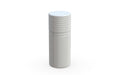Chubby Gorilla Spiral CR 30ml Stubby bottle, opaque white with opaque white cap, side view