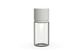 Chubby Gorilla Spiral CR 30ml Stubby bottle, clear natural with opaque white cap, front view