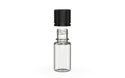 Chubby Gorilla Spiral CR 10ML unicorn bottle, clear natural bottle with opaque black child-resistant cap, cap detail