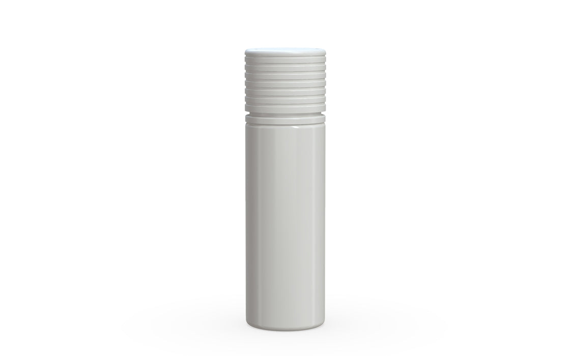 Chubby Gorilla Spiral CR 50ml bottle, opaque white with opaque white cap, front view