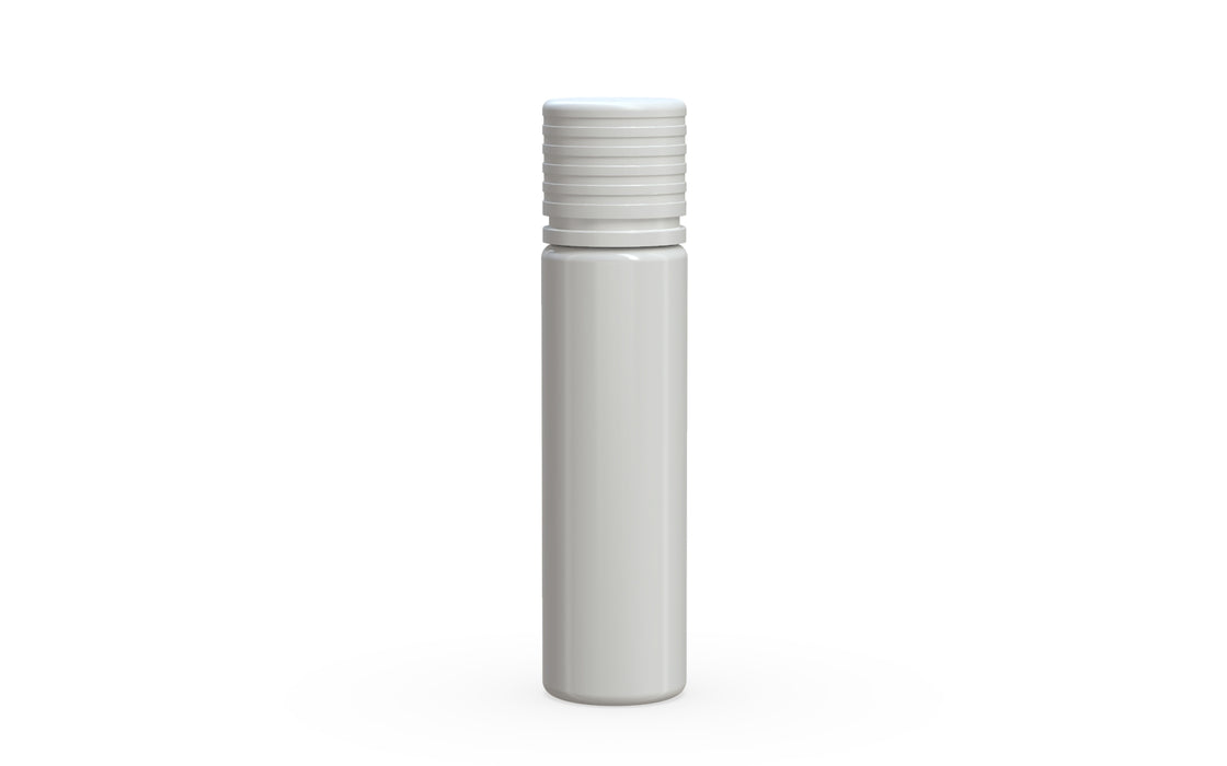 Chubby Gorilla Spiral CR 20ML unicorn bottle, opaque white bottle with opaque white child-resistant cap